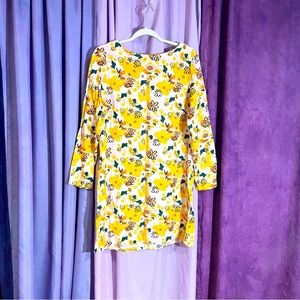 Nooworks Yellow Floral Shift Dress